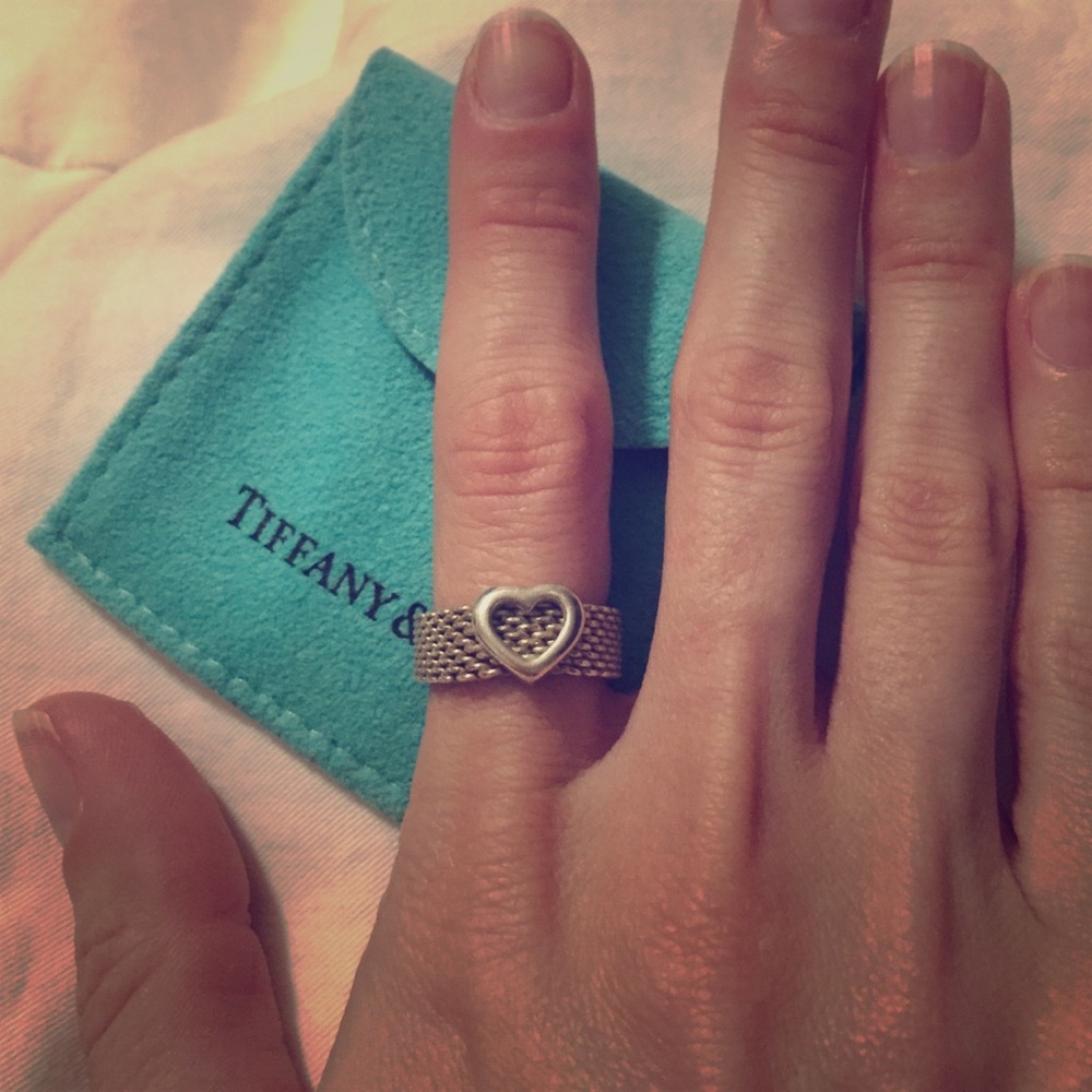 Tiffany & Co. Mesh Heart Ring 6.5